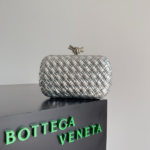 Bottega Veneta Knot Classic Dinner Clutch - Silver