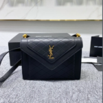YSL Yves Saint Laurent’s Lambskin Rhombus Handbag - Black