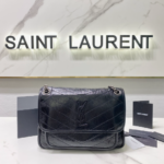 YSL Saint Laurent's Niki's Medium Handbag - Black Silver