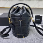 YSL Retro Bucket Bag - Black