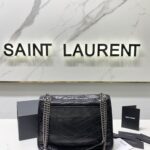 YSL Saint Laurent's Niki's Medium Handbag - Black Silver - Image 5