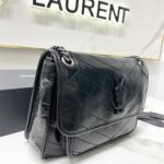 YSL Saint Laurent's Niki's Medium Handbag - Black Silver - Image 4