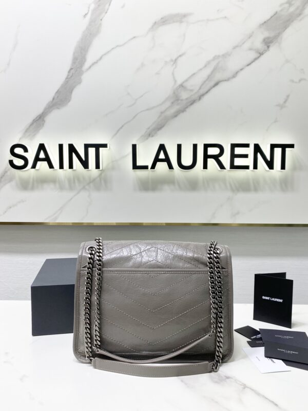 YSL Saint Laurent's Niki's Medium Handbag - Light Gray - Image 5