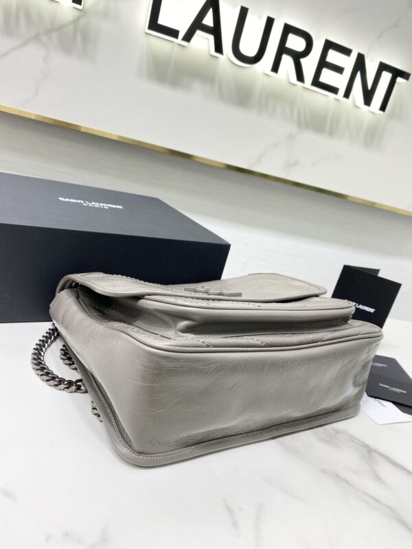 YSL Saint Laurent's Niki's Medium Handbag - Light Gray - Image 4