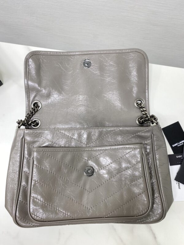 YSL Saint Laurent's Niki's Medium Handbag - Light Gray - Image 3
