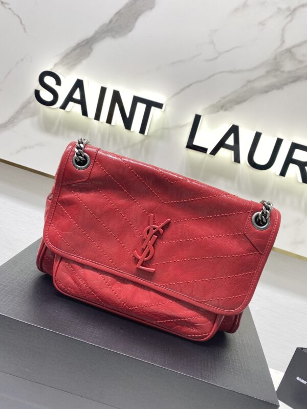 YSL Saint Laurent's Niki's Medium Handbag - Red - Image 4