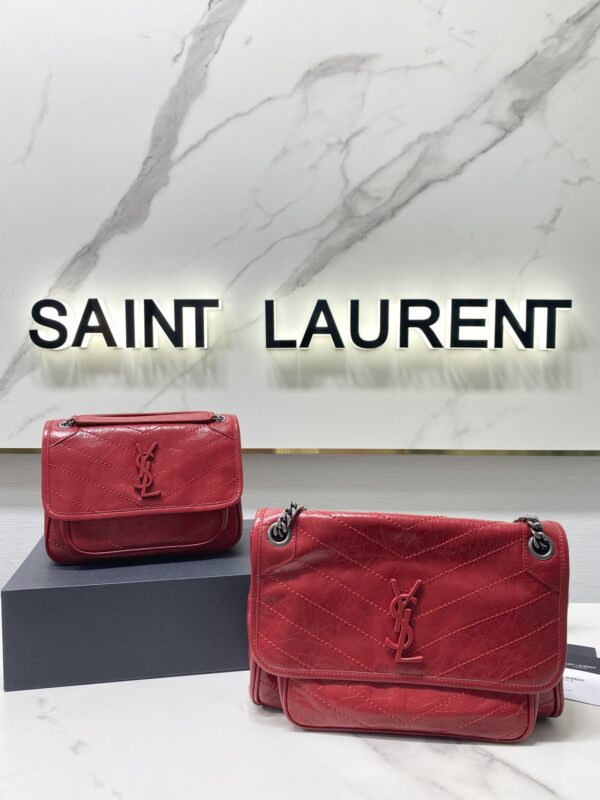 YSL Saint Laurent's Niki's Medium Handbag - Red - Image 3