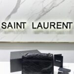 YSL Saint Laurent's Niki's Small Handbag - Black Silver - Image 5