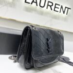 YSL Saint Laurent's Niki's Small Handbag - Black Silver - Image 4