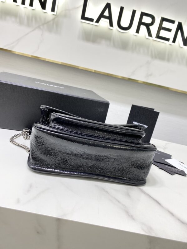 YSL Saint Laurent's Niki's Small Handbag - Black Silver - Image 3
