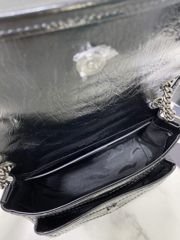 YSL Saint Laurent's Niki's Small Handbag - Black Silver - Image 2