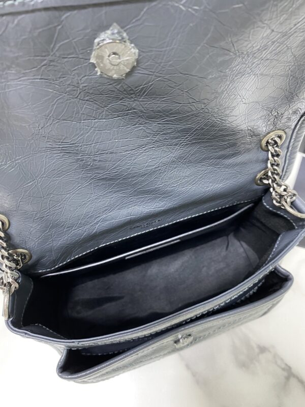 YSL Saint Laurent's Niki's Small Handbag - Blue and Gray - Image 2