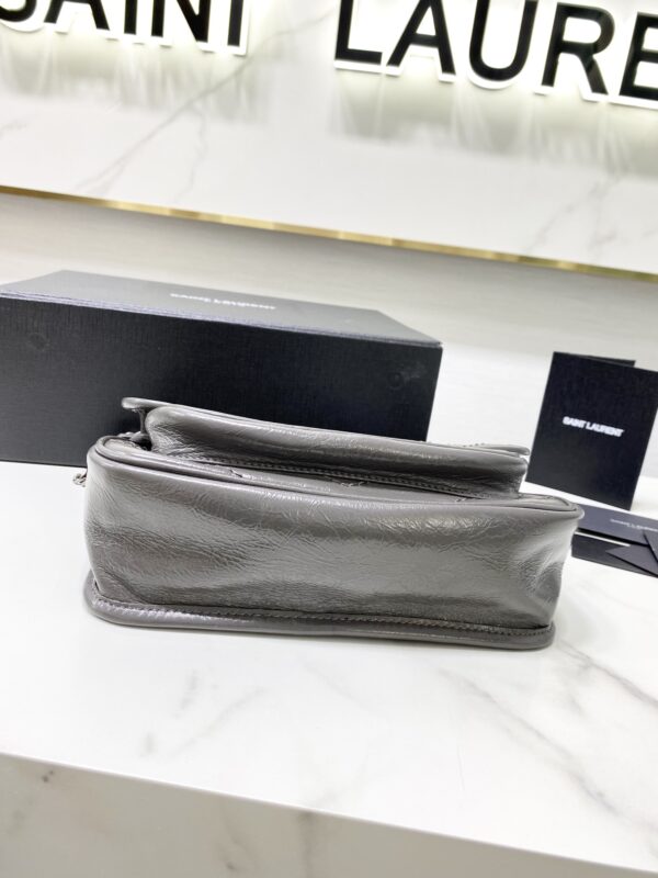 YSL Saint Laurent's Niki's Small Handbag - Dark Gray - Image 4