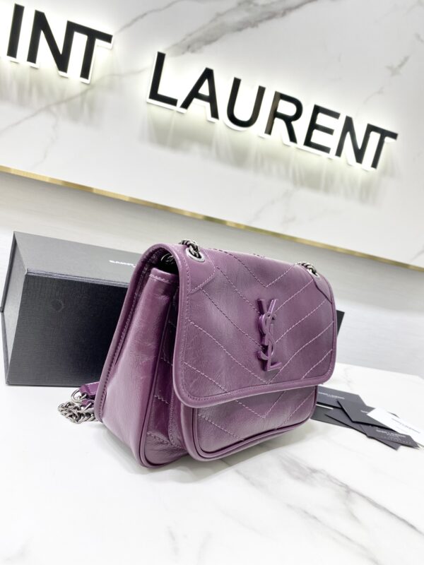 YSL Saint Laurent's Niki's Small Handbag - Purple - Image 4