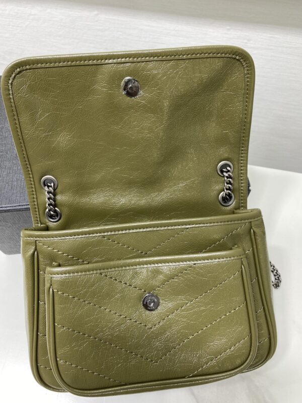 YSL Saint Laurent's Niki's Small Handbag - Oilve Green - Image 3