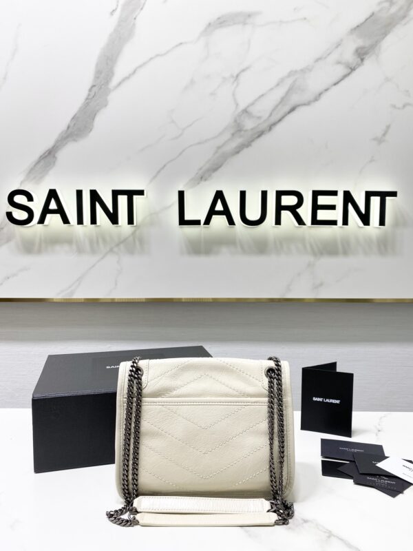YSL Saint Laurent's Niki's Small Handbag - Milky White - Image 5