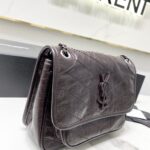 YSL Saint Laurent's Niki's Small Handbag - Maroon - Image 4