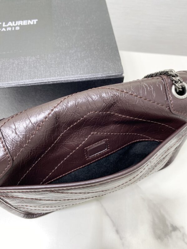 YSL Saint Laurent's Niki's Small Handbag - Maroon - Image 2