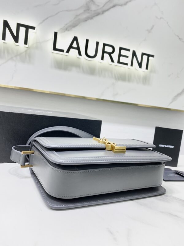 YSL Monogram Cross-body Shoulder Large Handbag - Gray - Image 3