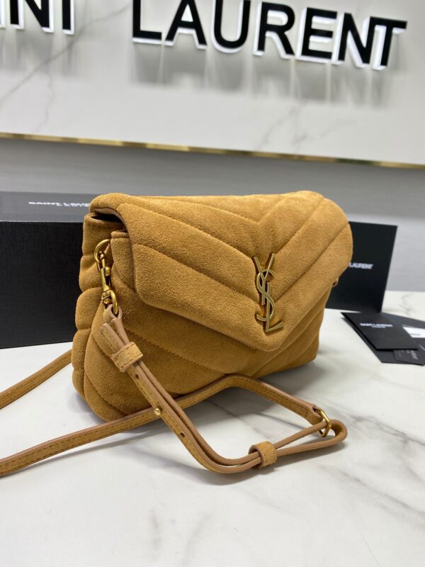 YSL LouLou Y-Shaped Medium Shoulder Bag - Brown - Image 3