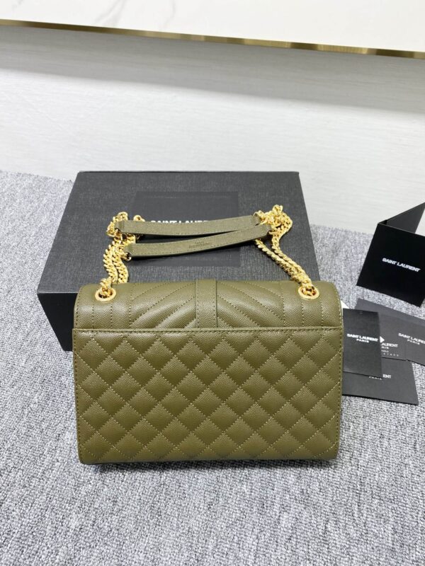 YSL Classic Grid Messenger Bag - Green - Image 5