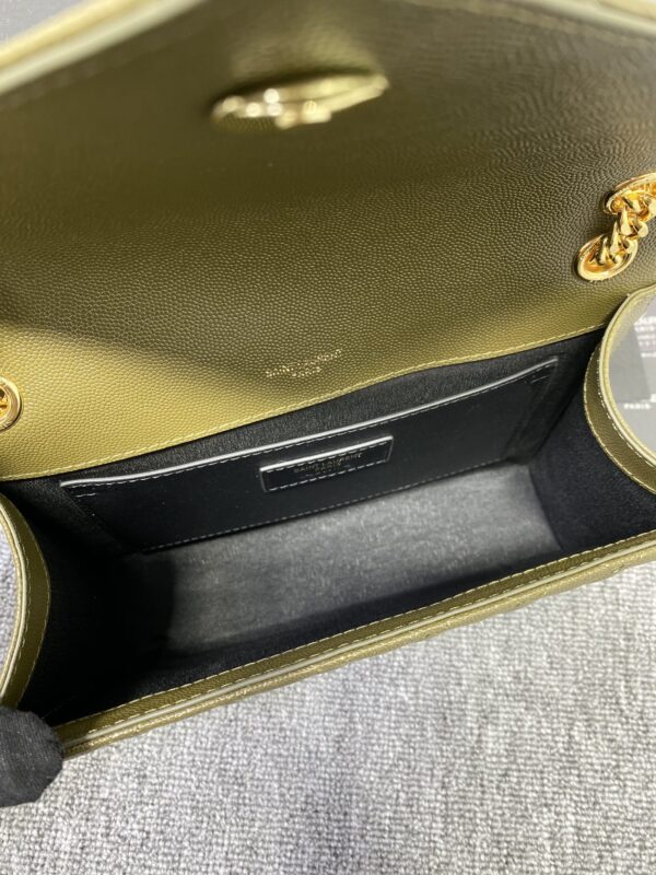 YSL Classic Grid Messenger Bag - Green - Image 2
