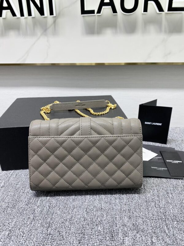 YSL Small Envelope Bag - Gray - Image 5