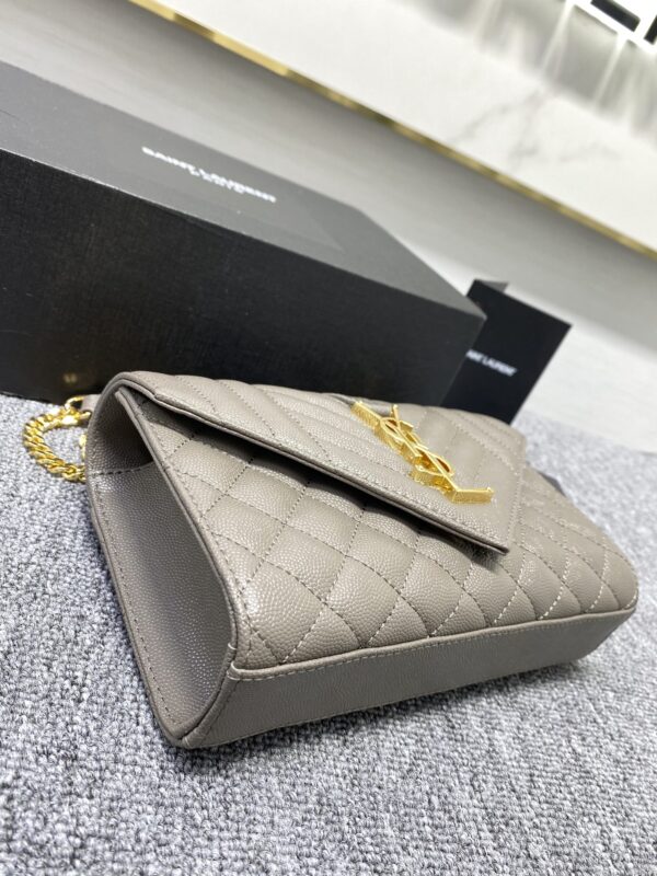 YSL Small Envelope Bag - Gray - Image 4