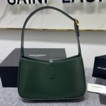 YSL's New Patent Leather Armpit Bag - Green - Image 5