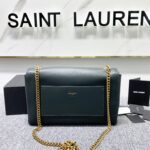 YSL Yves Saint Laurent Plain Chain Handbag - Sea Green - Image 5