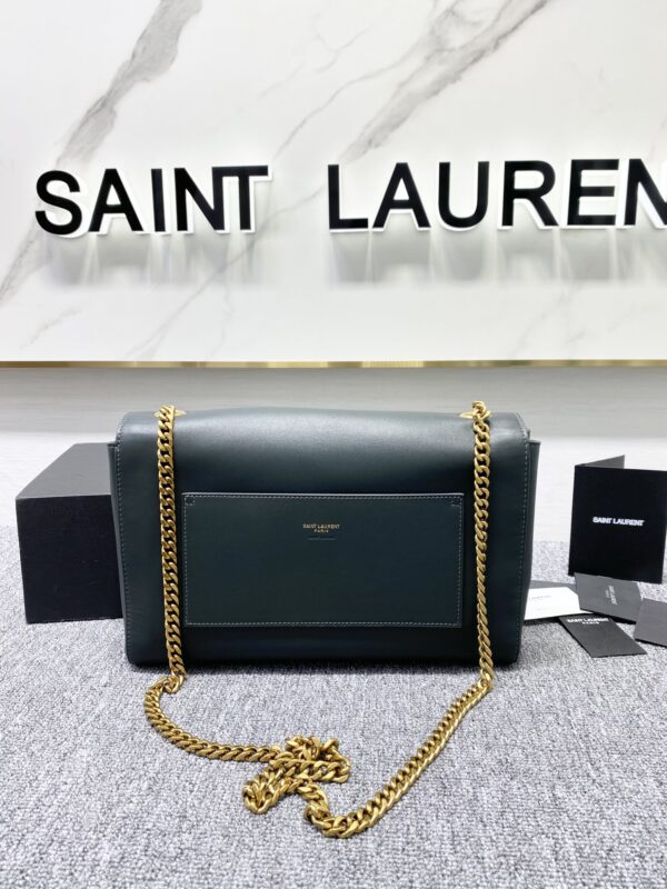 YSL Yves Saint Laurent Plain Chain Handbag - Sea Green - Image 5