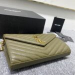 YSL Yves Saint Laurent Clutch Bag - Peanut Green - Image 3