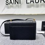 YSL Yves Saint Laurent’s Lambskin Rhombus Handbag - Black - Image 5