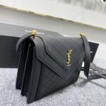 YSL Yves Saint Laurent’s Lambskin Rhombus Handbag - Black - Image 4