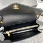 YSL Yves Saint Laurent’s Lambskin Rhombus Handbag - Black - Image 2
