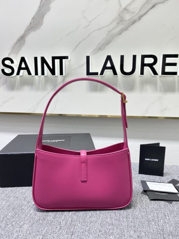 YSL's New Patent Leather Armpit Bag - Pink - Image 5