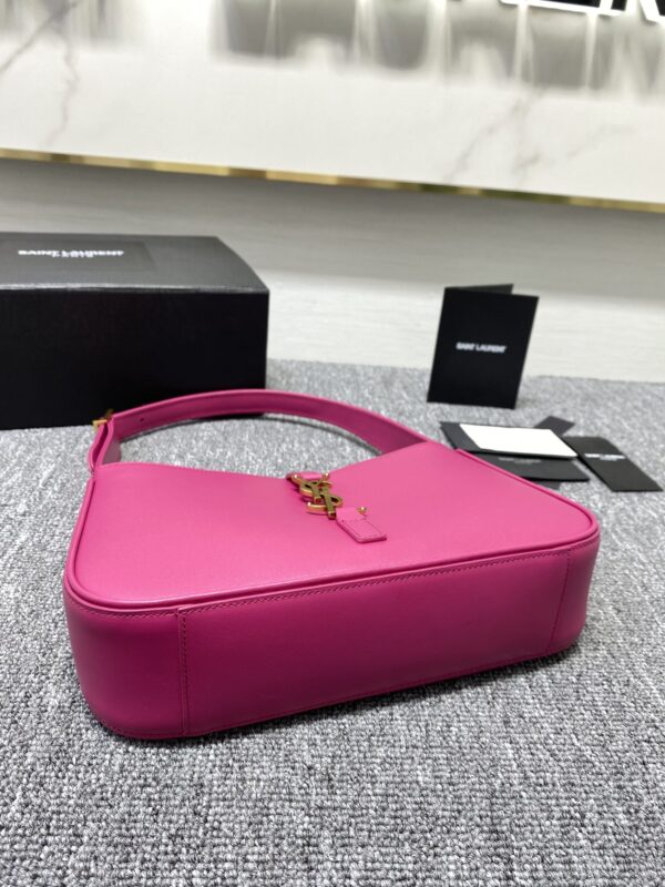 YSL's New Patent Leather Armpit Bag - Pink - Image 4