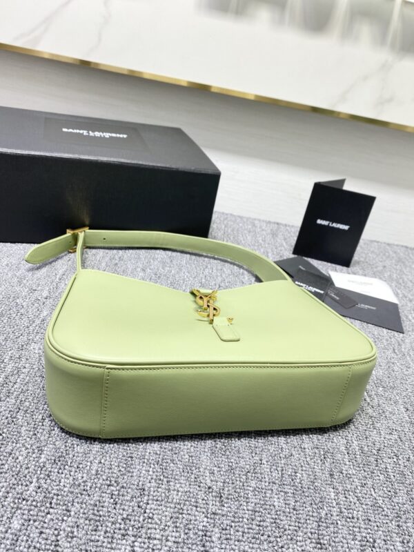YSL's New Patent Leather Armpit Bag - Avocado Green - Image 3