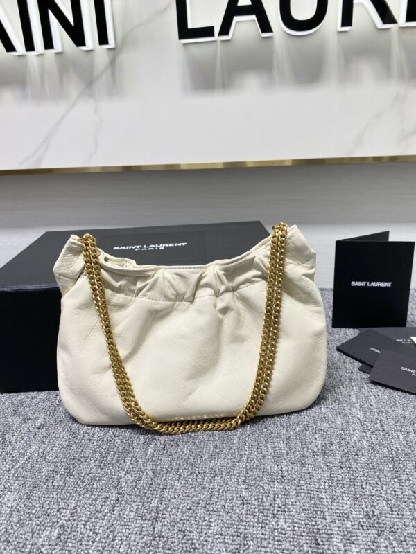 YSl New Cloud Armpit Bag - White - Image 5
