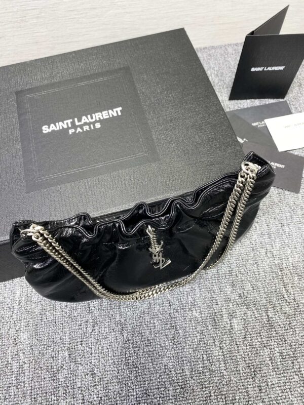 YSL New Cloud Armpit Bag - Black - Image 4