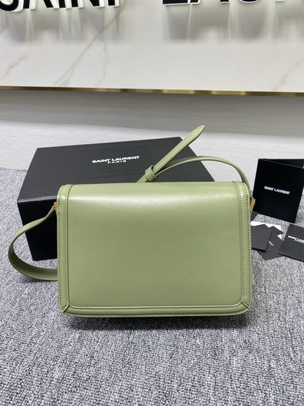 YSL Monogram Cross-body Shoulder Large Handbag - Light Green - Image 5