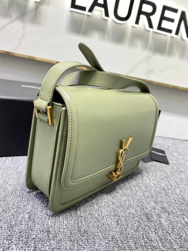 YSL Monogram Cross-body Shoulder Large Handbag - Light Green - Image 2