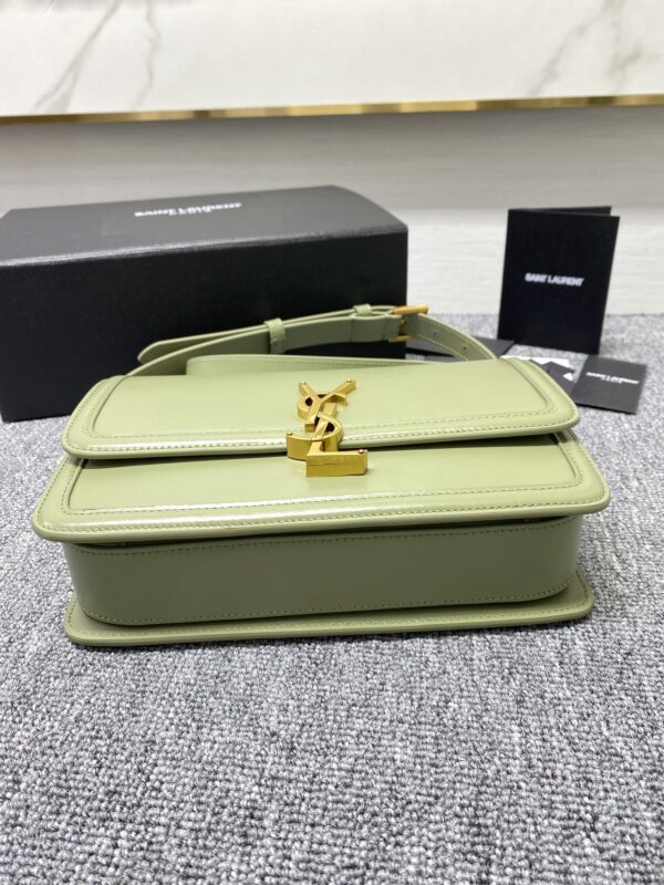 YSL Monogram Cross-body Shoulder Large Handbag - Light Green - Image 4