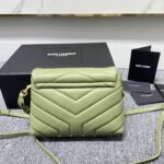 YSL LouLou Y-Shaped Satchel Small Handbag - Light Green - Image 5