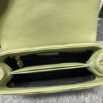 YSL LouLou Y-Shaped Satchel Small Handbag - Light Green - Image 3