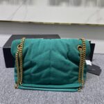 YSL Lou Lou's Large Canvas Cloud Bag - Sea Green - Image 5