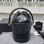YSL Retro Bucket Bag - Black - Image 5