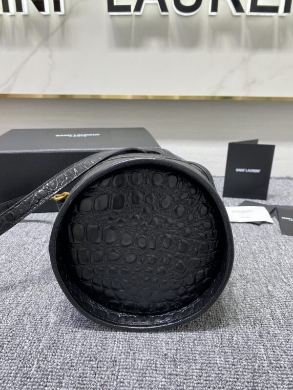 YSL Retro Bucket Bag - Black - Image 3