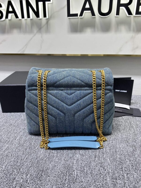 YSL Small Long Denim Series Envelope Shoulder Bag - Image 2