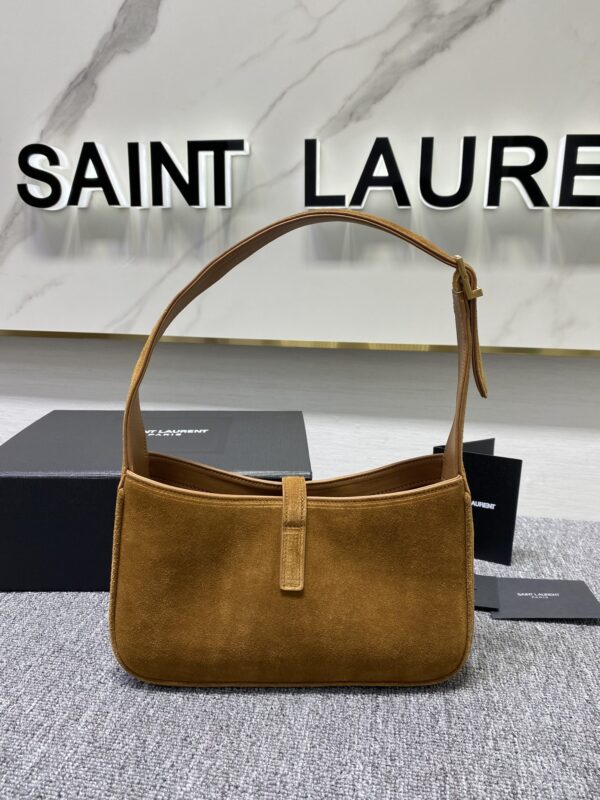 YSL’s New Spring and Summer Show Armpit Bag - Brown (Golden) - Image 4